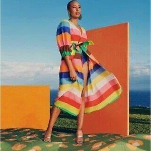 Tabitha Brown Puff Sleeve Multi/Color Swim Suit Coverup